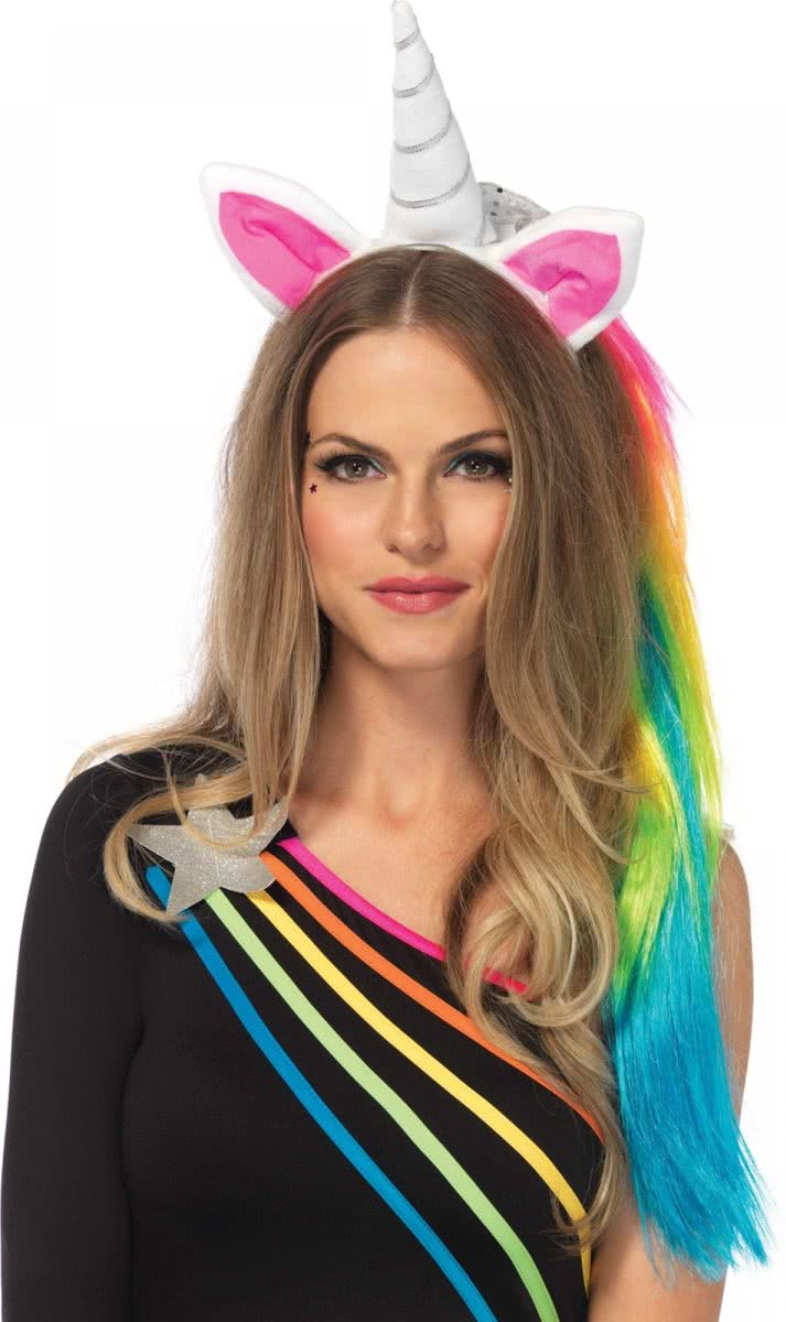 Eenhoorn Unicorn Diadeem met Hoorn en Regenboog Staart |  